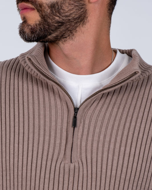 Half zip beige