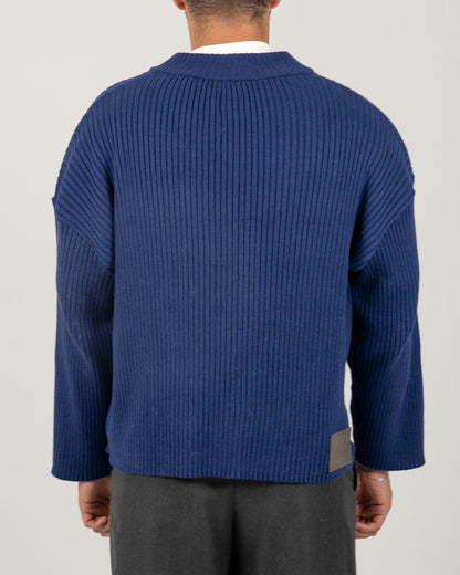 Half zip azul