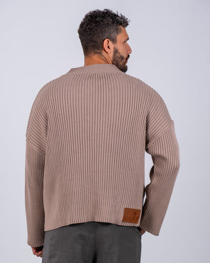 Half zip beige